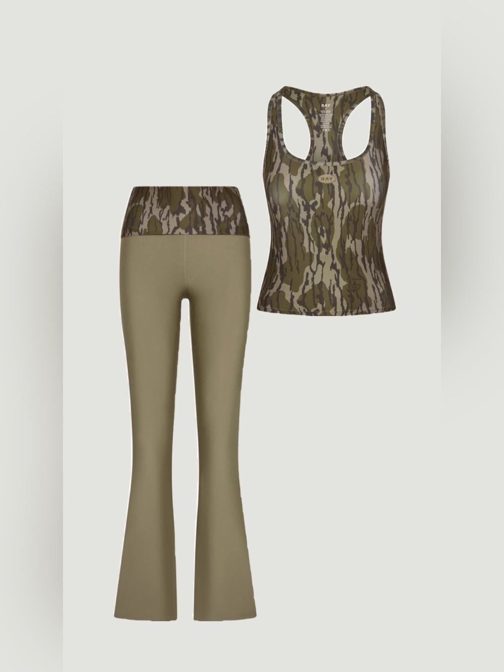 RAY mossy oak camo foldover leggings and tank - Picture 6 of 9